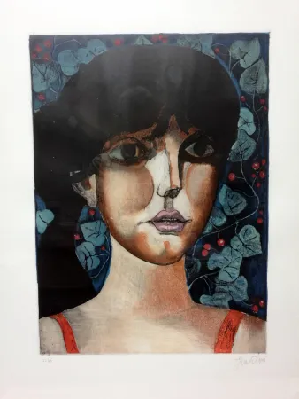 Litografía Gentilini - Ragazza