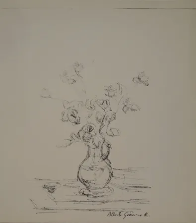 Litografía Giacometti -  Bouquet dans une cruche I