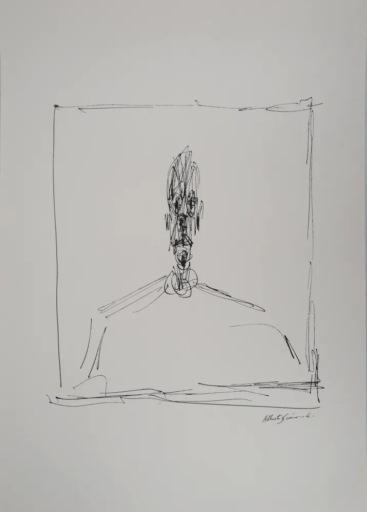 Litografía Giacometti - Buste d'homme