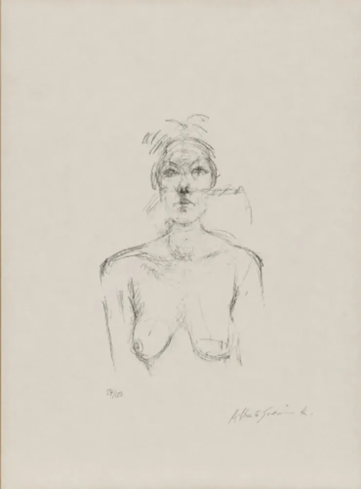 Litografía Giacometti - Buste II