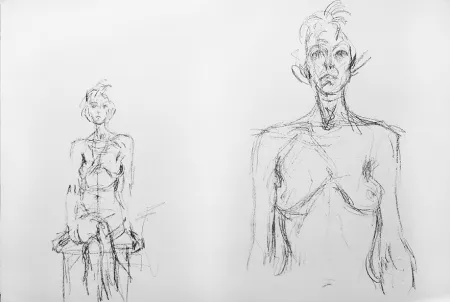 Litografía Giacometti - Composition