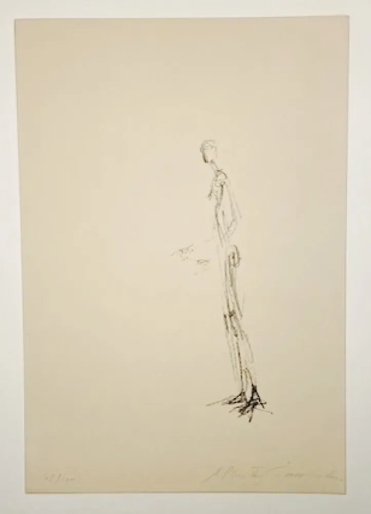 Litografía Giacometti - Homme debout
