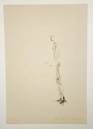 Litografía Giacometti - Homme debout