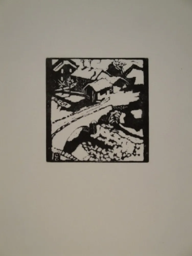 Grabado En Madera Giacometti - Il ponte al sole, die Brücke in Stampa