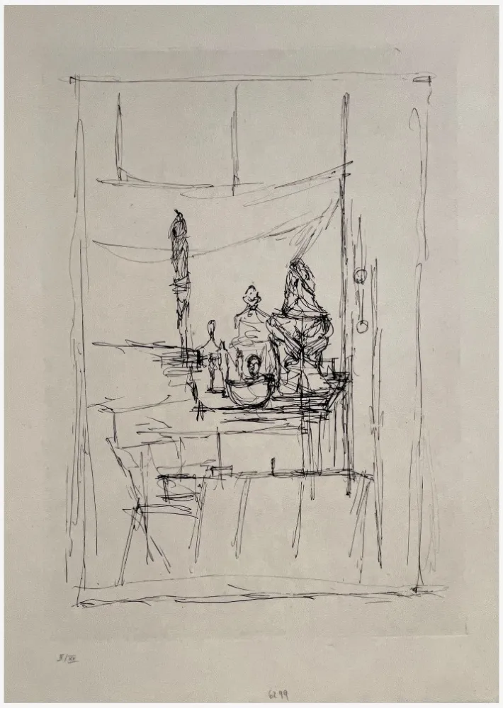 Aguafuerte Giacometti - La magie quotidienne (l'atelier)