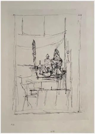 Aguafuerte Giacometti - La magie quotidienne (l'atelier)