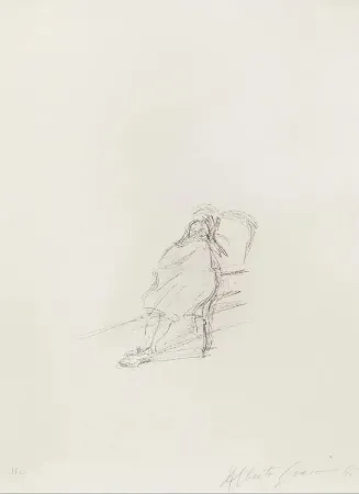 Litografía Giacometti - La Mère de l’artiste assise III