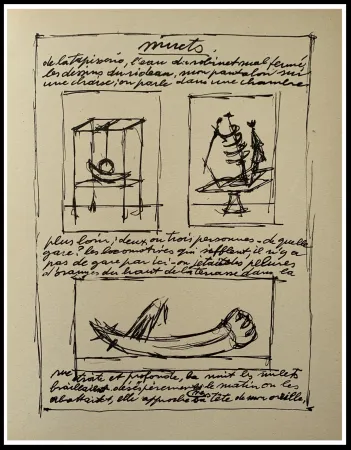 Litografía Giacometti - OBJETS MOBILES ET MUETS II