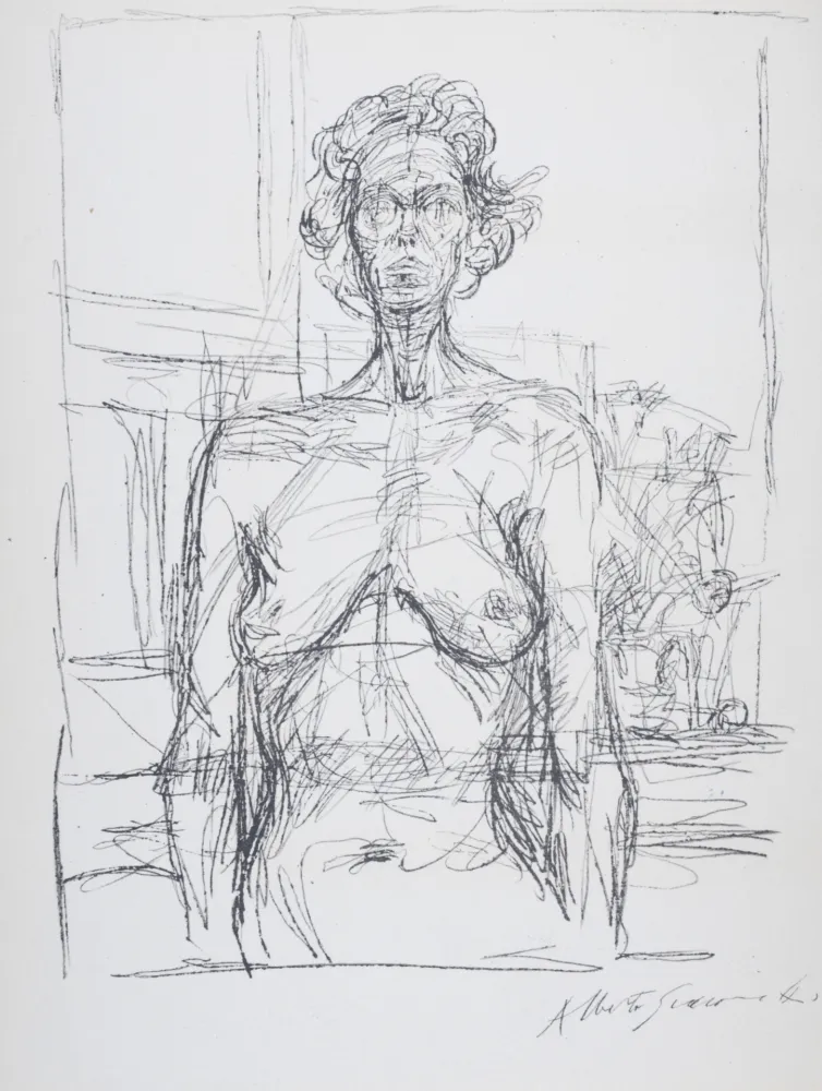 Litografía Giacometti - Portrait, 1966