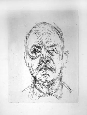 Grabado Giacometti - Portrait d'Iliazd