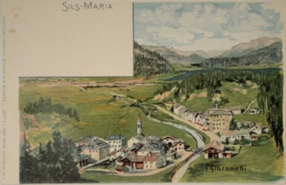 Litografía Giacometti - Sils-Maria