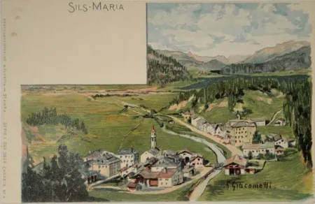 Litografía Giacometti - Sils-Maria