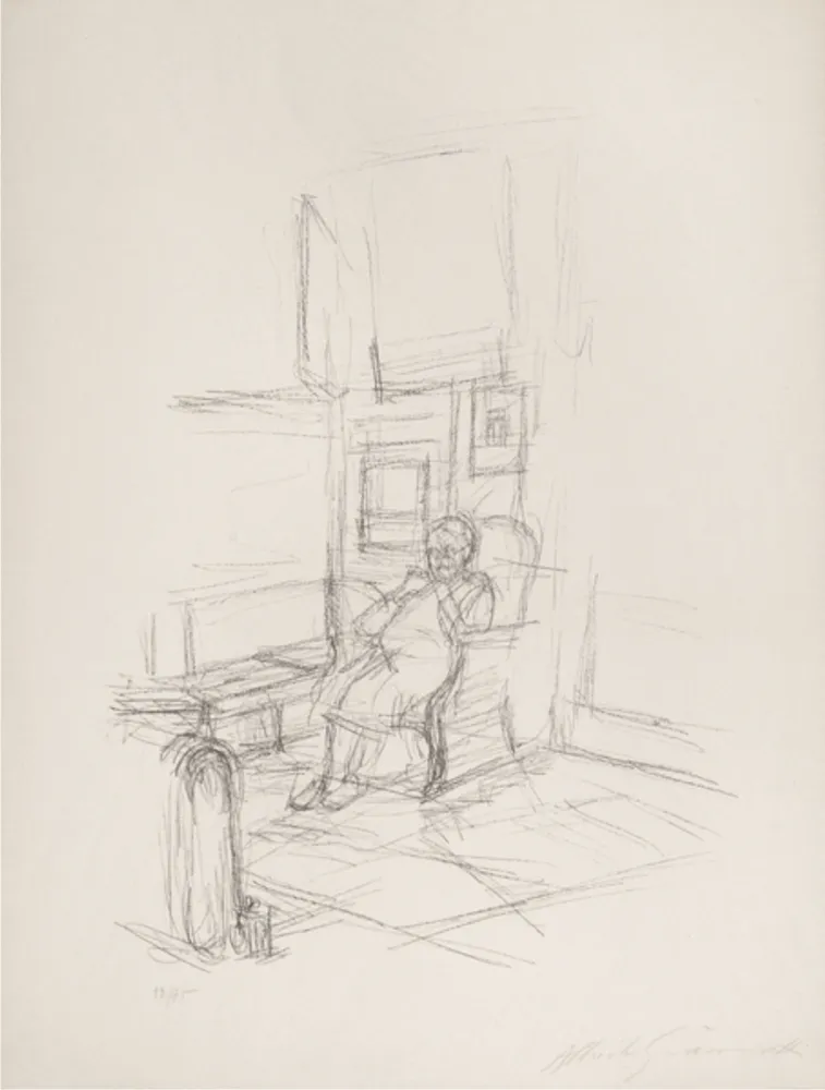 Litografía Giacometti - The artist's mother sitting in front of the stove