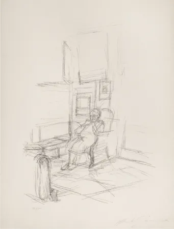 Litografía Giacometti - The artist's mother sitting in front of the stove