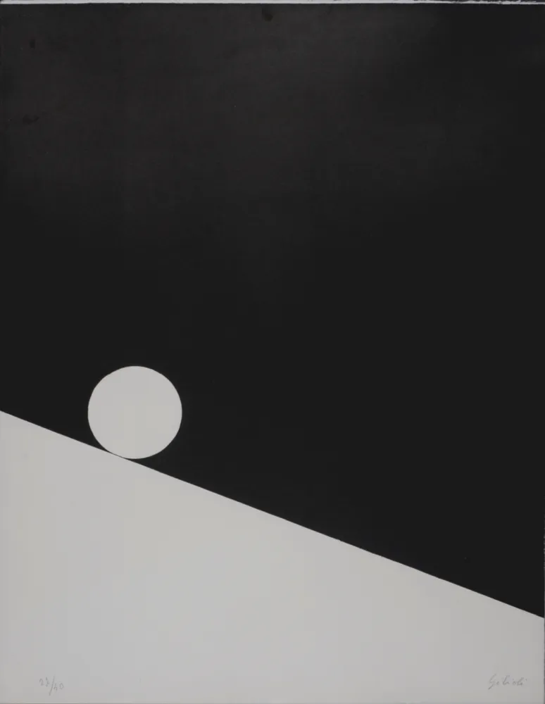 Serigrafía Gilioli - Black Composition, c. 1970s -  Hand-signed!