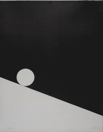 Serigrafía Gilioli - Black Composition, c. 1970s -  Hand-signed!