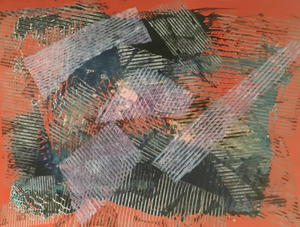 Colografía Gilliam - Beat on Boxes