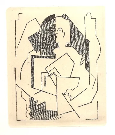 Grabado Gleizes - Pascal.  Pensées sur l'homme et Dieu (restrikes of 22 etchings) 