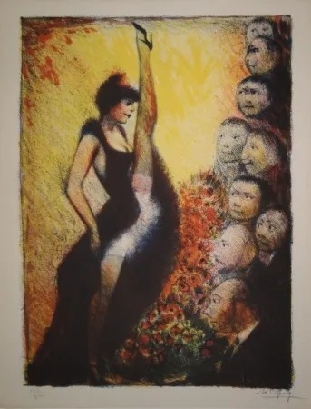 Litografía Goerg - Cancan