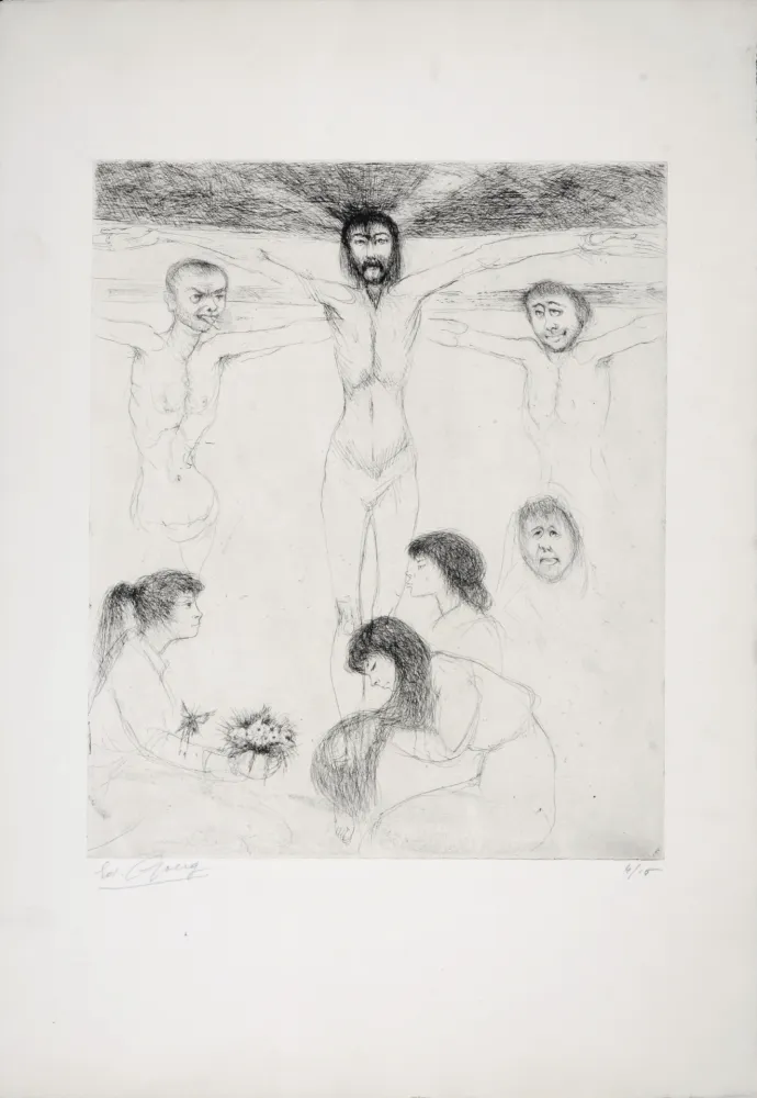 Grabado Goerg - Le Christ, c. 1960s-1970s - Hand-signed!