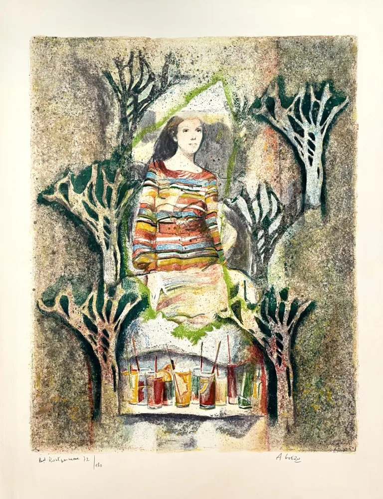 Litografía Goezu - Boulevard Montparnasse