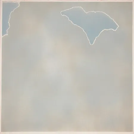 Litografía Goode - Untitled (blue paper clouds)