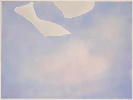 Litografía Goode - Untitled (white paper clouds)