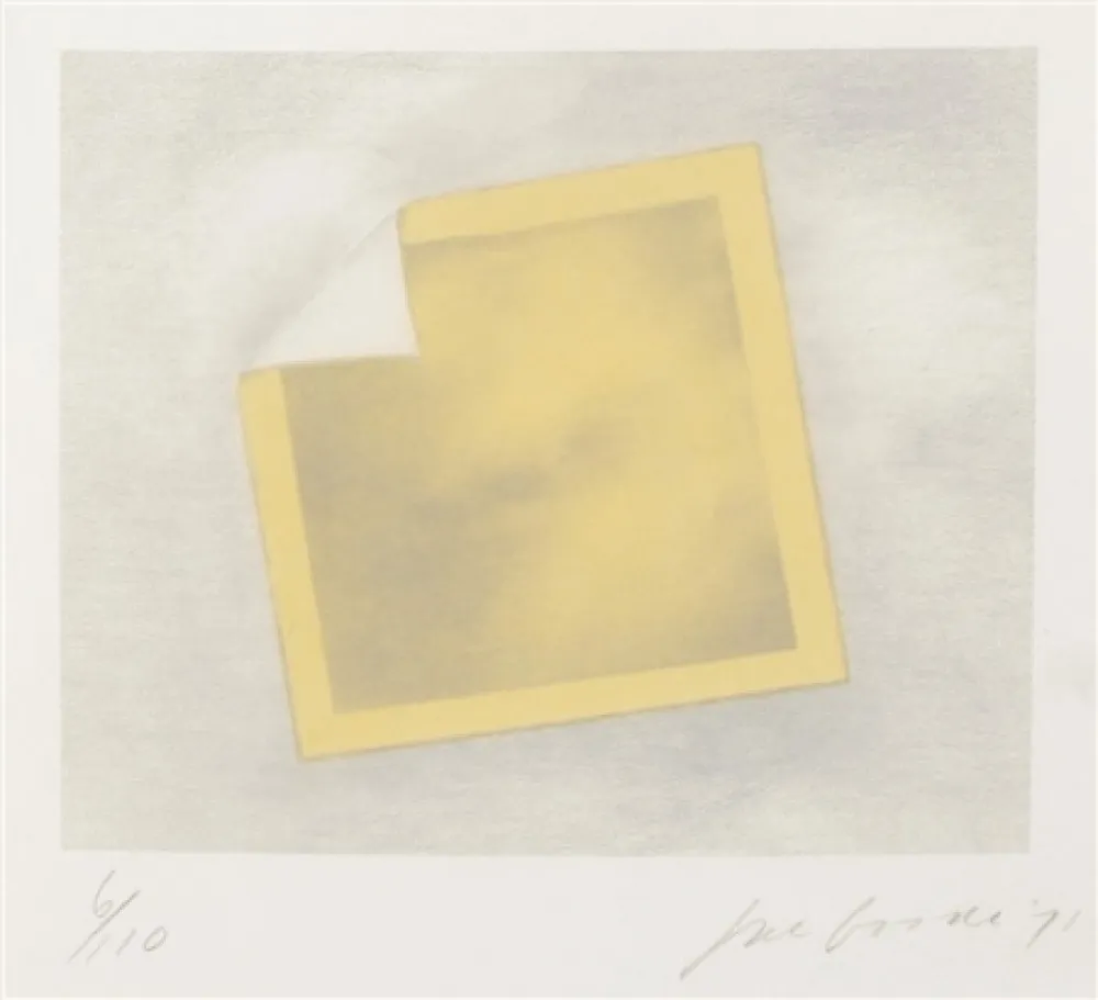 Litografía Goode - Untitled (yellow folded photo)