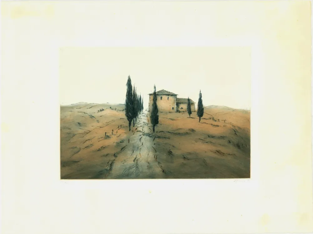 Aguafuerte Y Aguatinta Gortner - Toskanische Landschaft / Tuscan Landscape