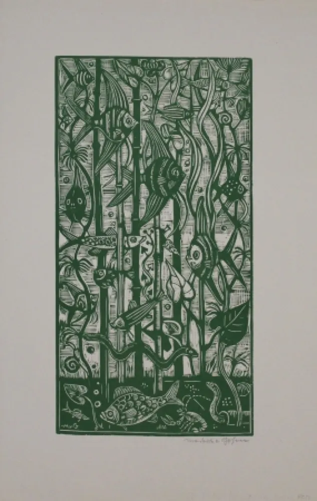 Grabado En Madera Gosen (Von) - Aquarium