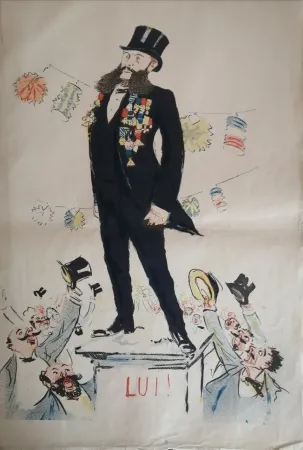 Litografía Goursat - SEM - Caricature Album Marseillais