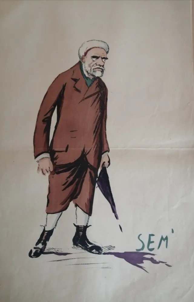 Litografía Goursat - SEM - Caricature Album Marseillais