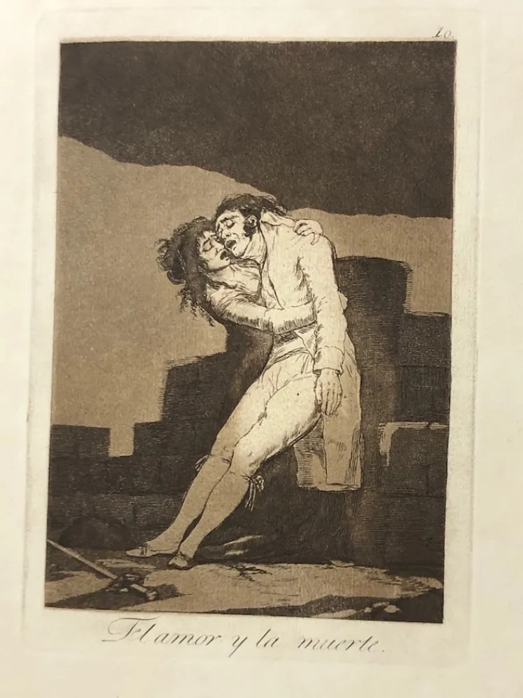 Aguafuerte Goya - Capricho10. El amor y la muerte