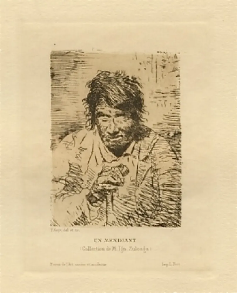 Grabado Goya - Le mendiant (The Beggar)