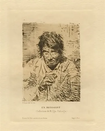 Grabado Goya - Le mendiant (The Beggar)