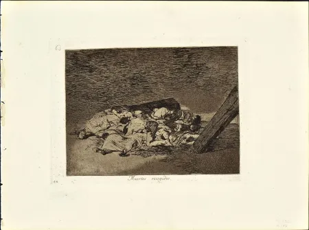 Aguafuerte Y Aguatinta Goya - MUERTOS RECOGIDOS