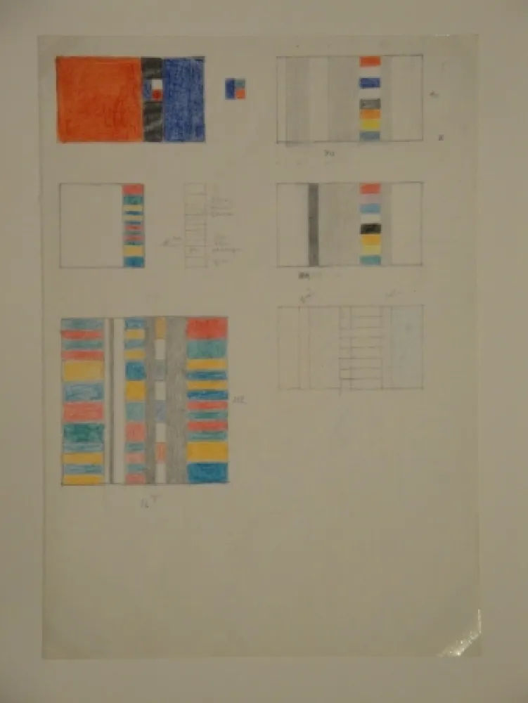 Sin Técnico Graeser - Skizzenblatt, um 1958.