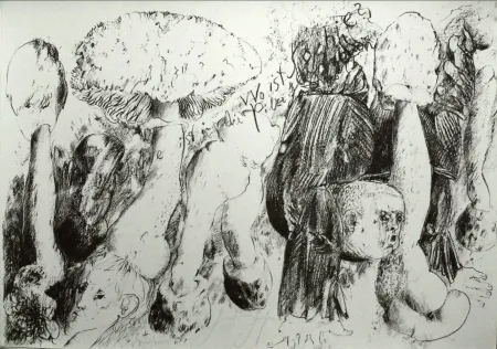 Litografía Grass - Senza titolo