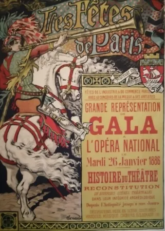 Litografía Grasset - Les Fêtes de Paris