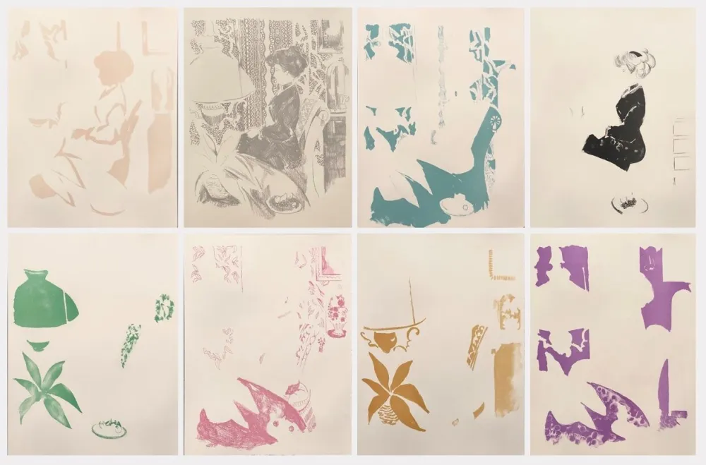 Litografía Grau Sala - La Dame en noir