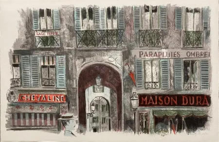 Litografía Grau Sala - Le petit ami