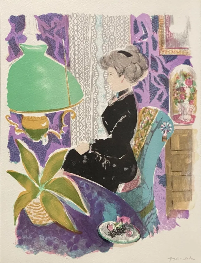 Litografía Grau Sala - Le petit ami