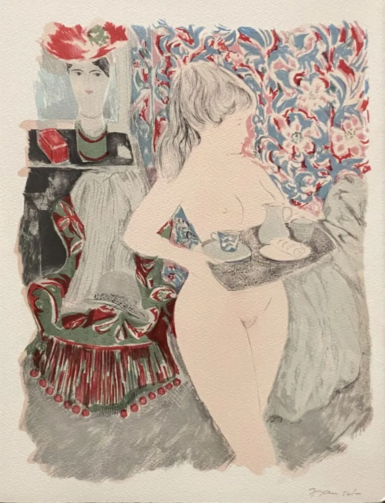 Litografía Grau Sala - Le petit ami