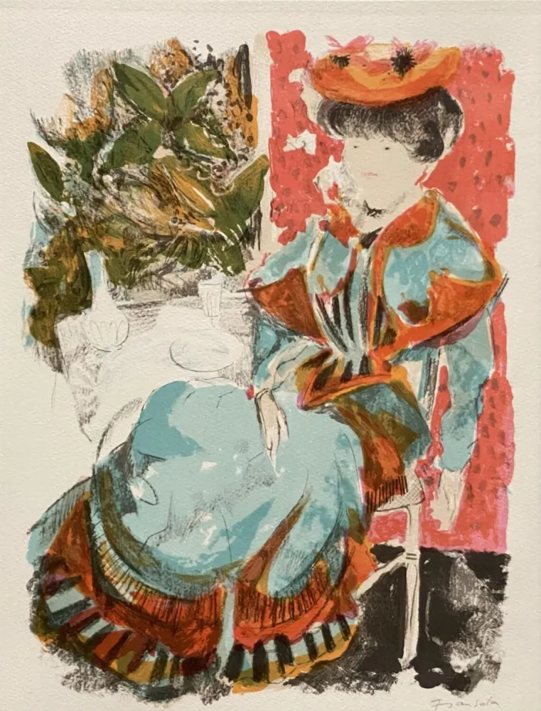 Litografía Grau Sala - Le petit ami