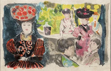 Litografía Grau Sala - Le petit ami