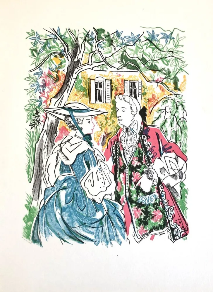 Grabado En Madera Grau Sala - Théâtre de Marivaux