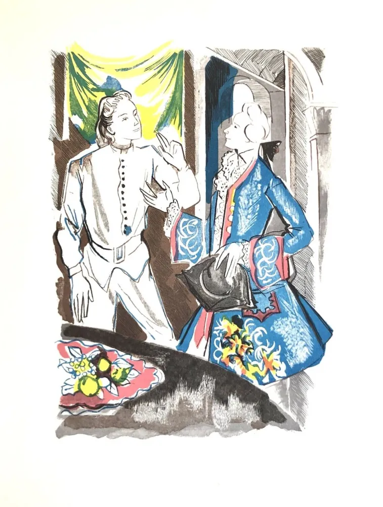 Grabado En Madera Grau Sala - Théâtre de Marivaux