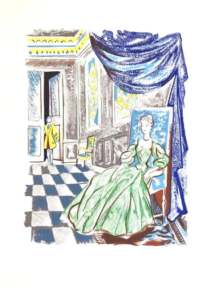 Grabado En Madera Grau Sala - Théâtre de Marivaux