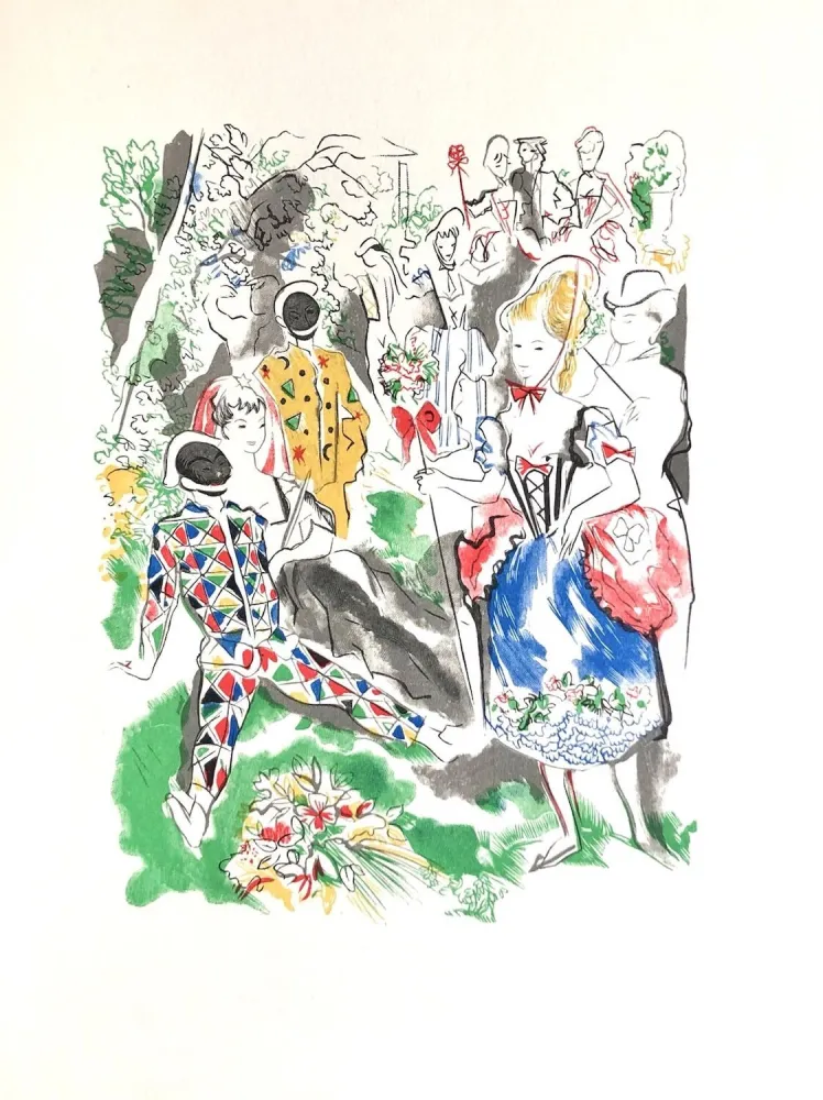 Grabado En Madera Grau Sala - Théâtre de Marivaux