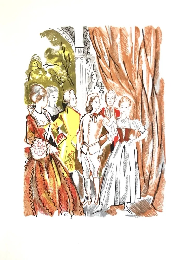 Grabado En Madera Grau Sala - Théâtre de Marivaux